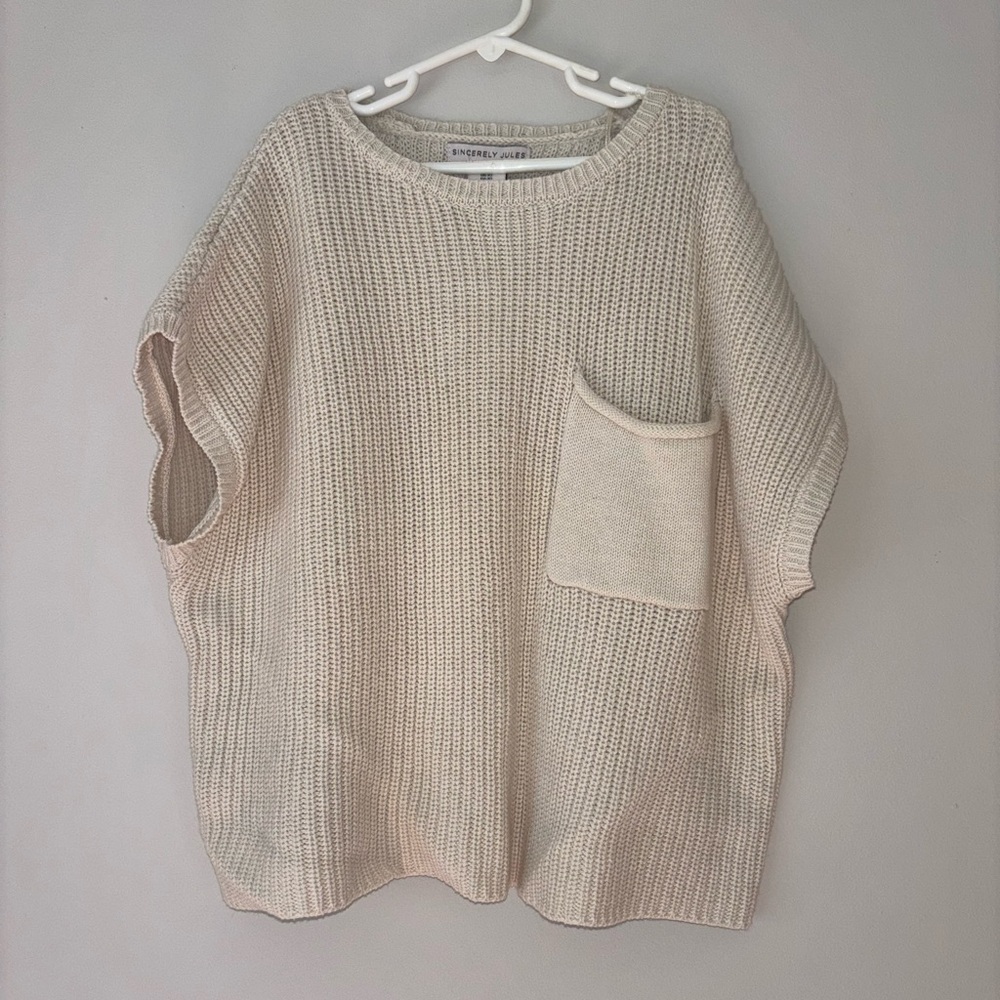 NWOT Sincerely Jules Cream Knit Sweater and Pant lounge set